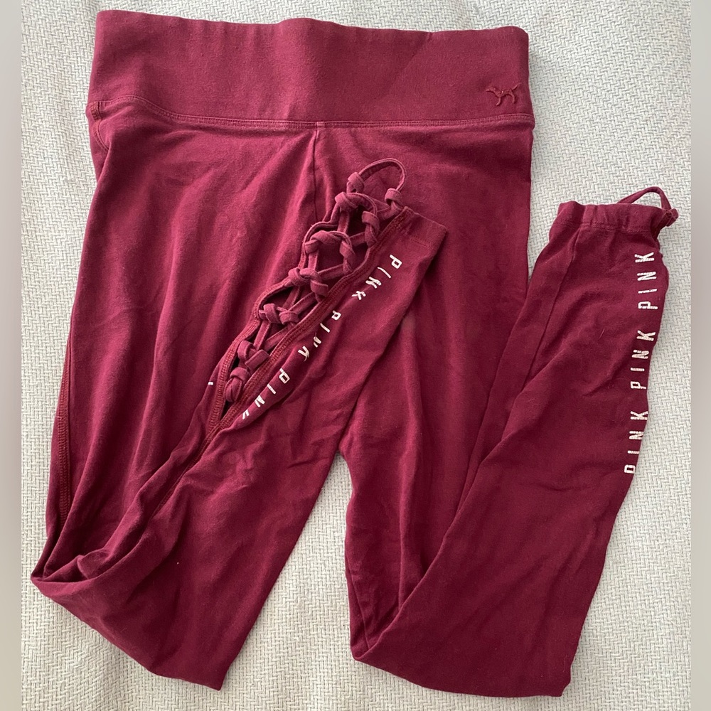 PINK maroon leggings